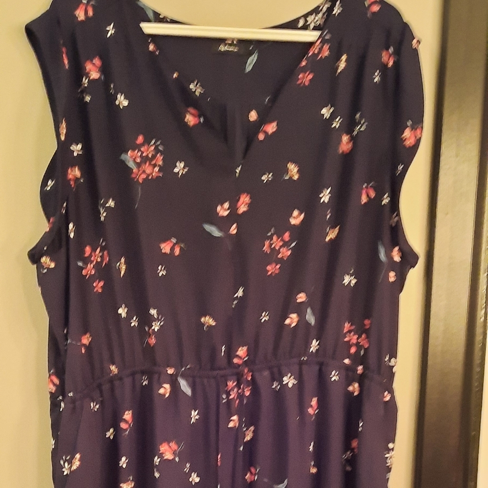 Floral Dress with Drawstring Waist